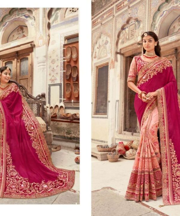 Maroon Saree in Thread embroidered Art silk Maroon Saree