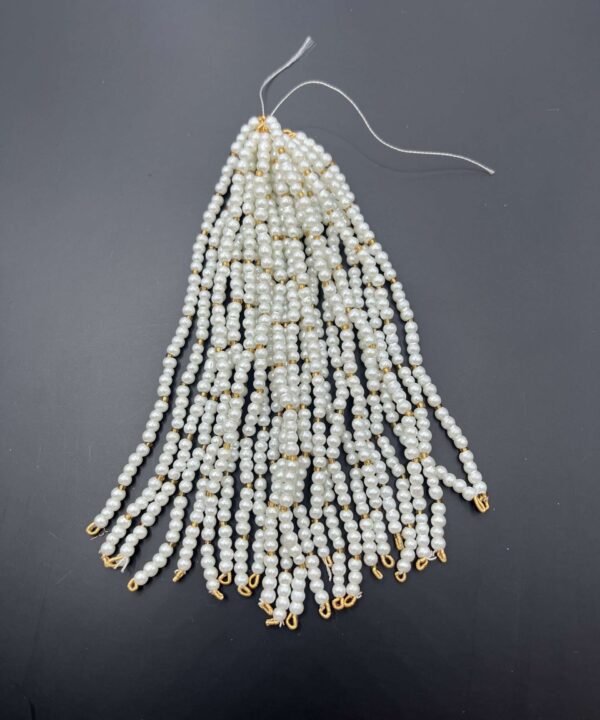 Golden White Moti Mala Shine Pearls