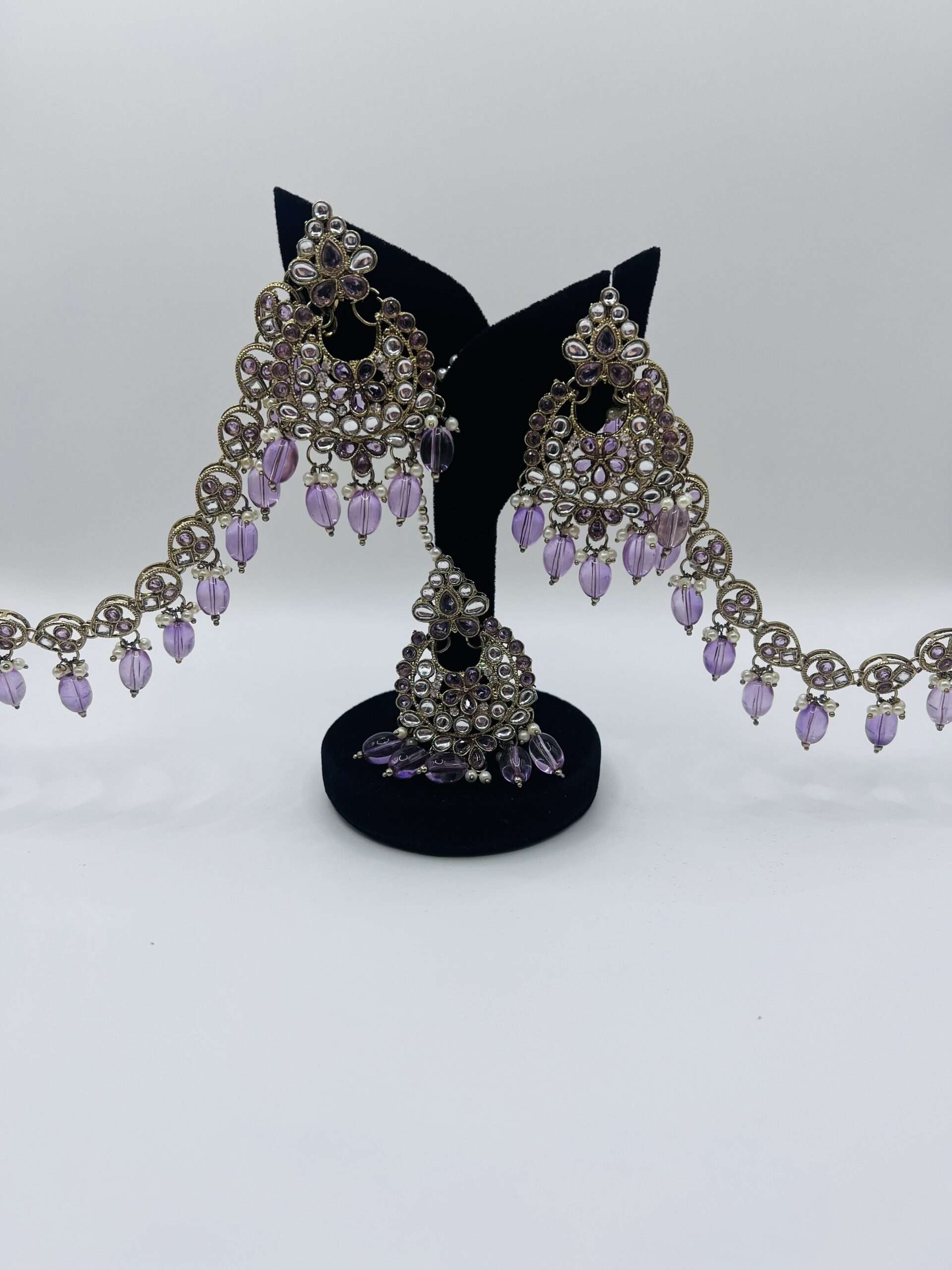 PEACOCK DESIGN CRYSTAL EARRINGS