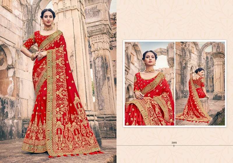 (SOLD) Party Wear DOUBLE SHADED DESIGNER HEAVY ATTRACTIVE LOOK SILK SAREES