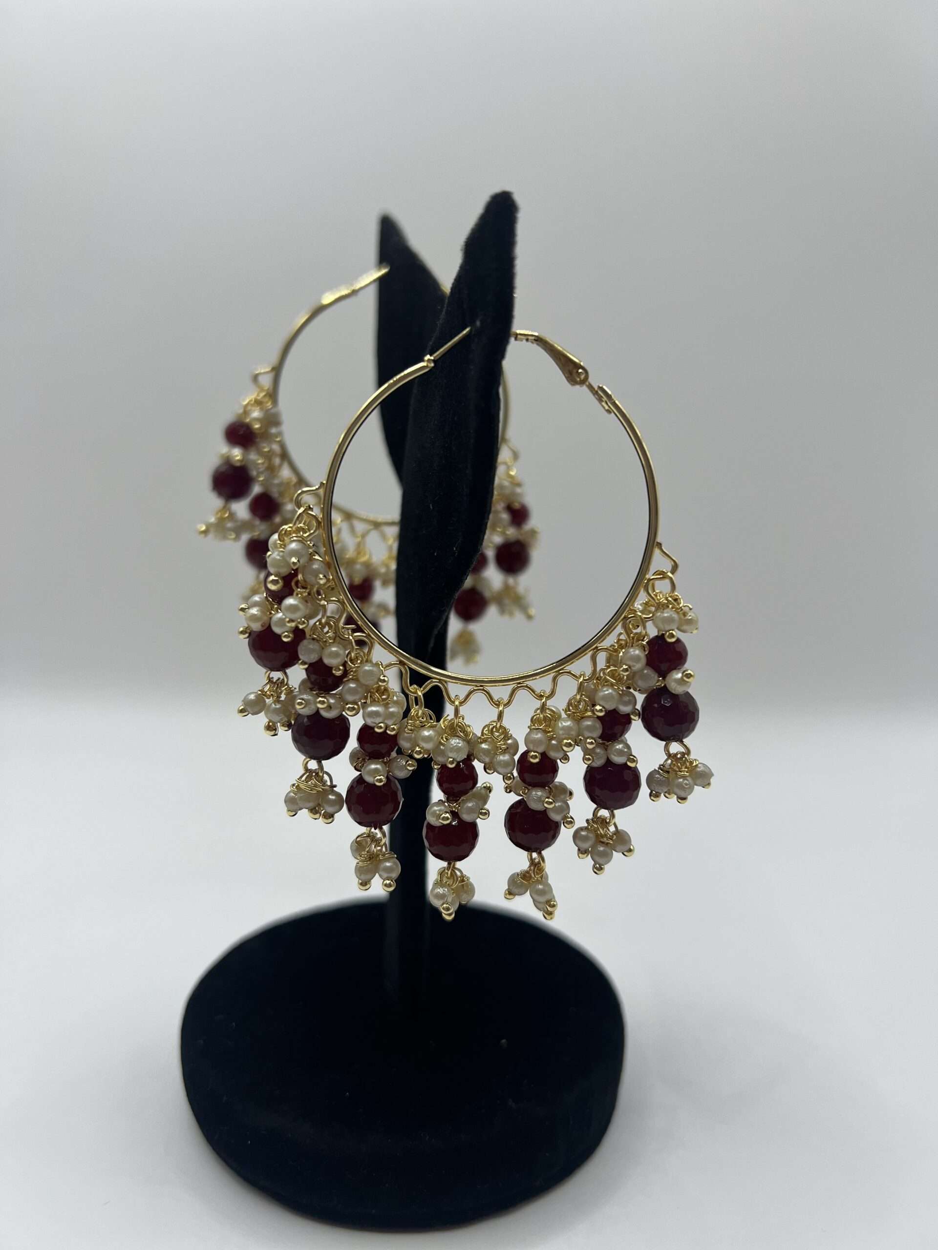 Black-Plated Drop Earrings