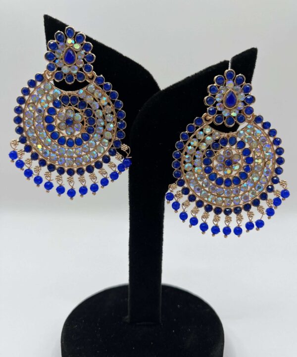 Fashion Gold Plated Blue Copper Earring For Women