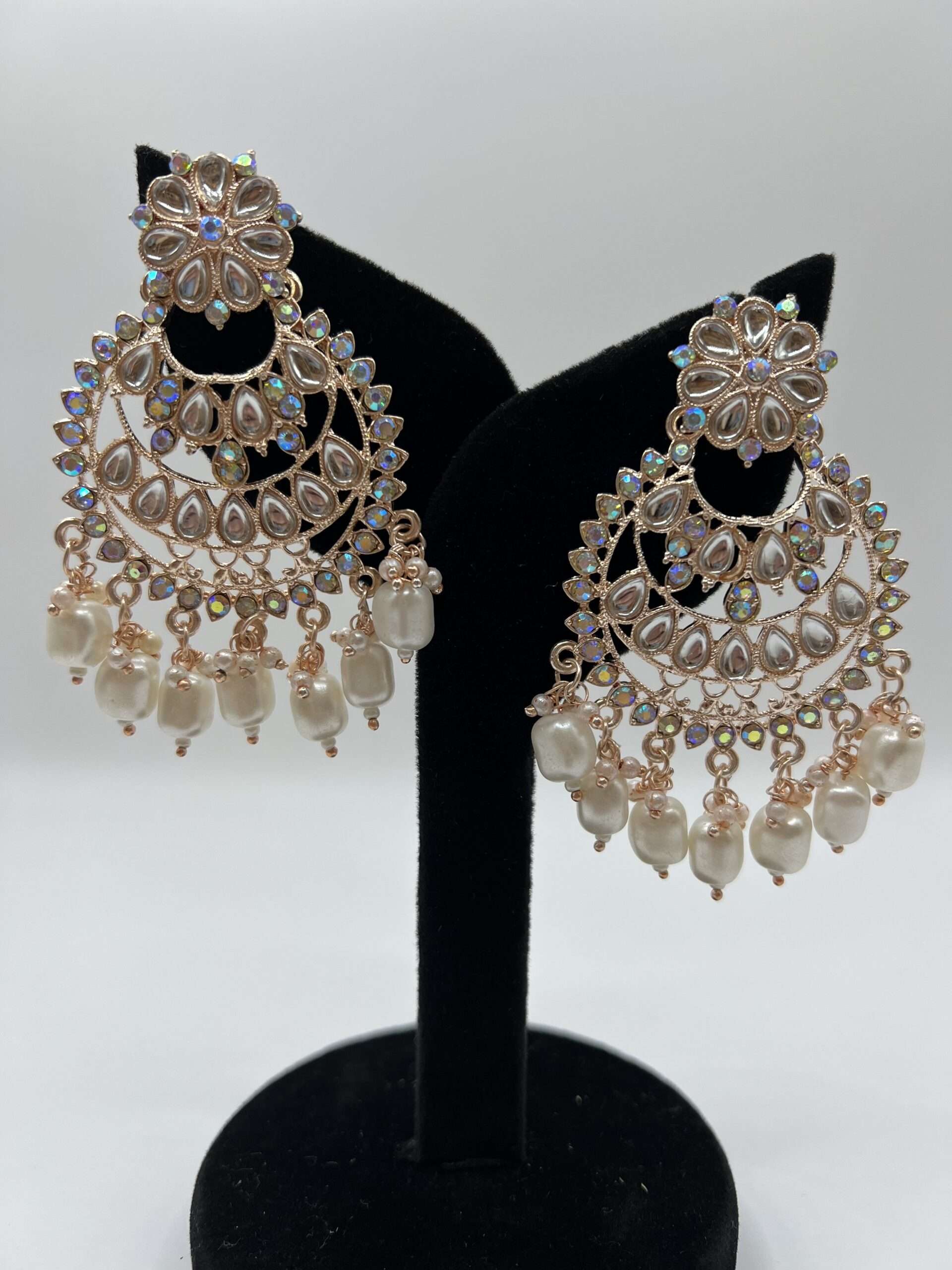 Latest Stylish Traditional Meenakari Pearl Kundan