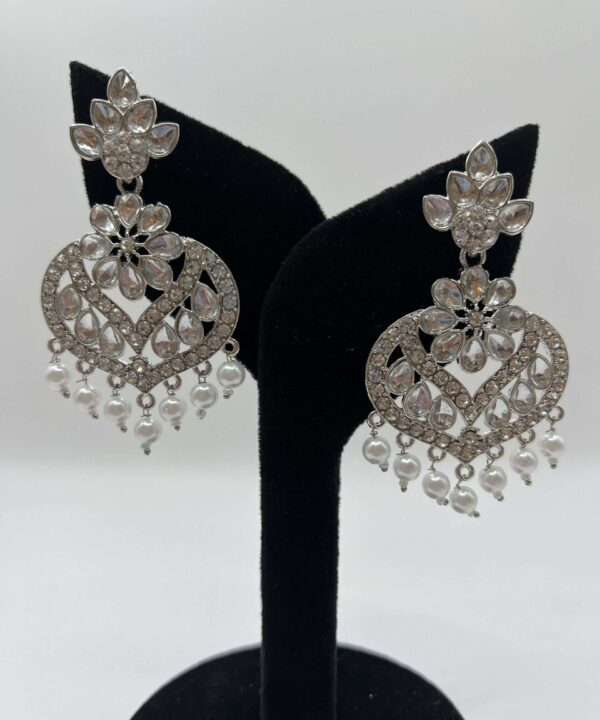 Party Wear Silver Earings