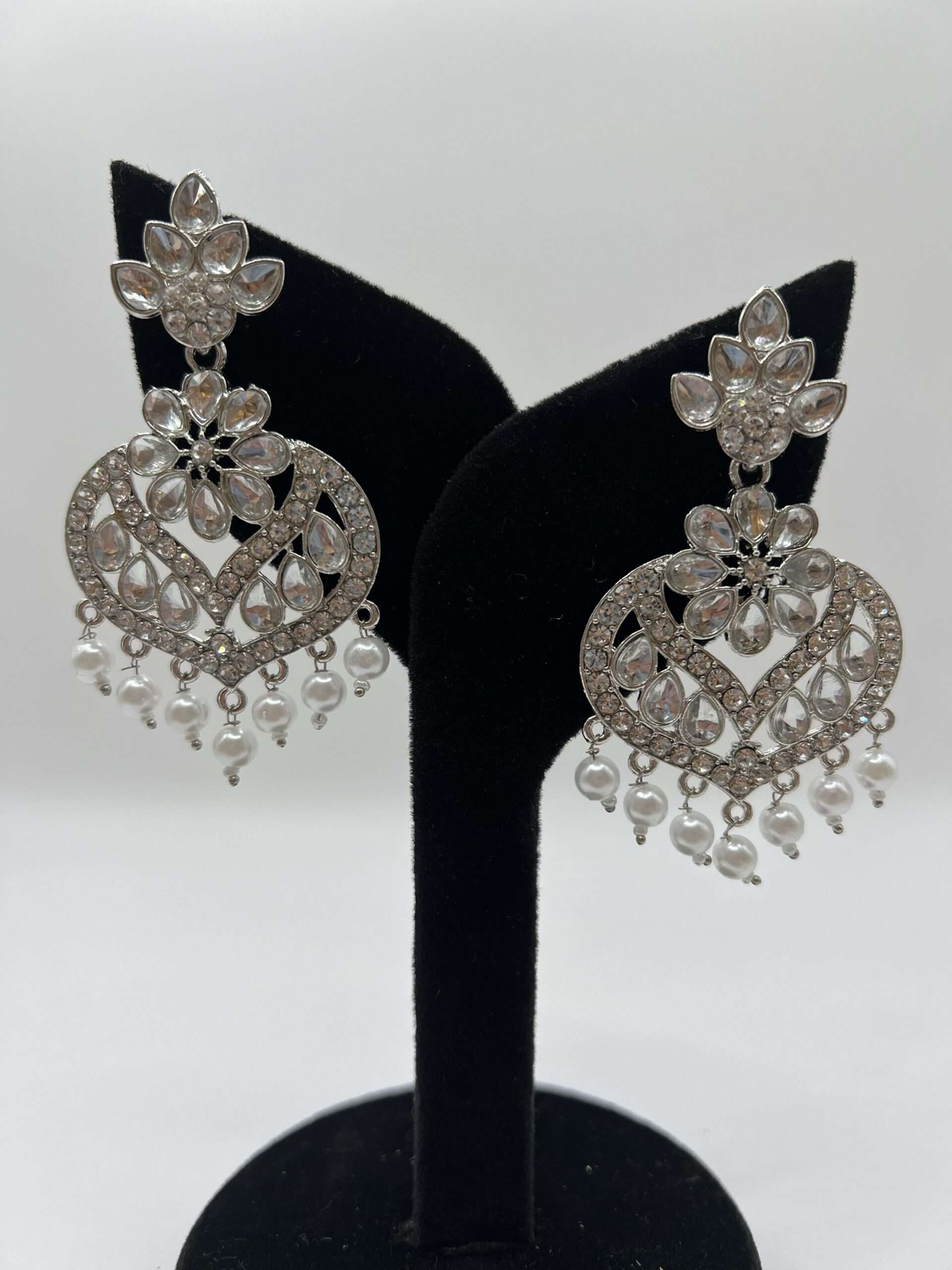 Party Wear Silver Earings