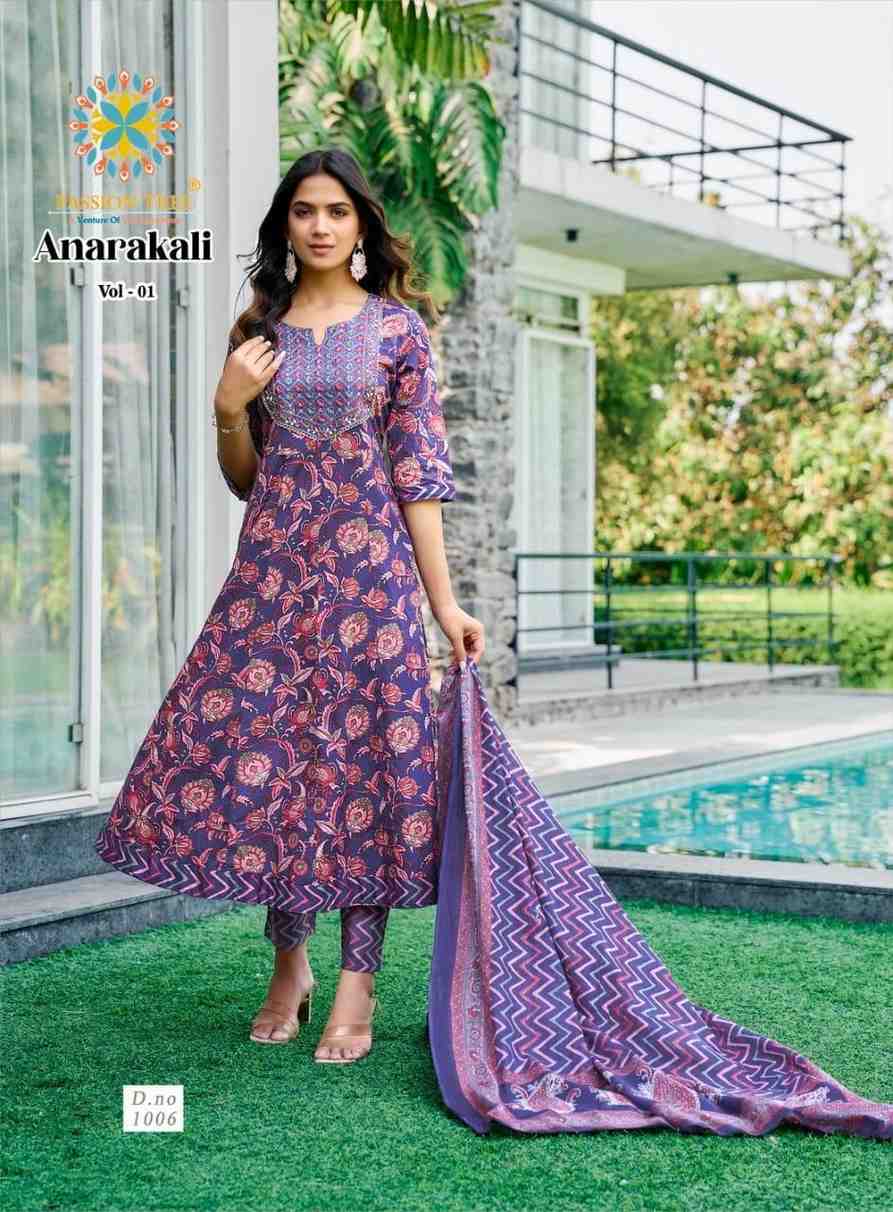 Pure Cotton Floral Print Base With Beautiful Neck Embroidery Work Kurti Comes with Pant And Matching Dupatta. 