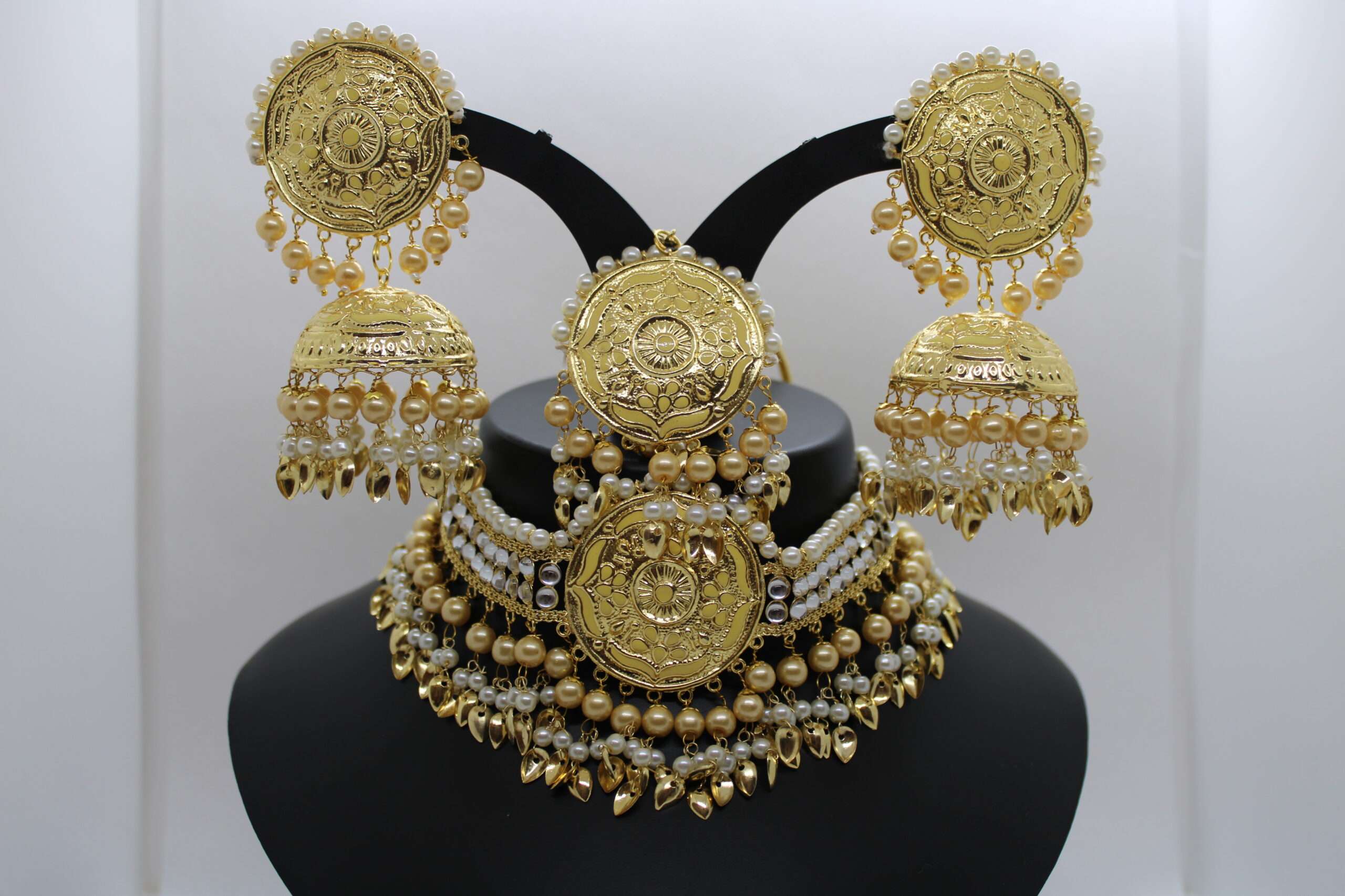 INDIAN KUNDAN CHOKER PEARL SET