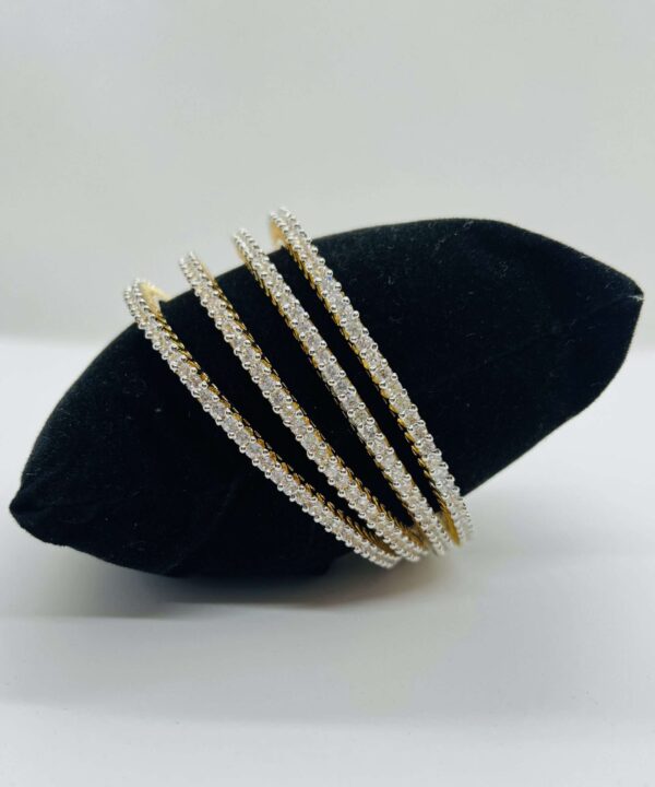 Single Line Golden American Bangles For Women