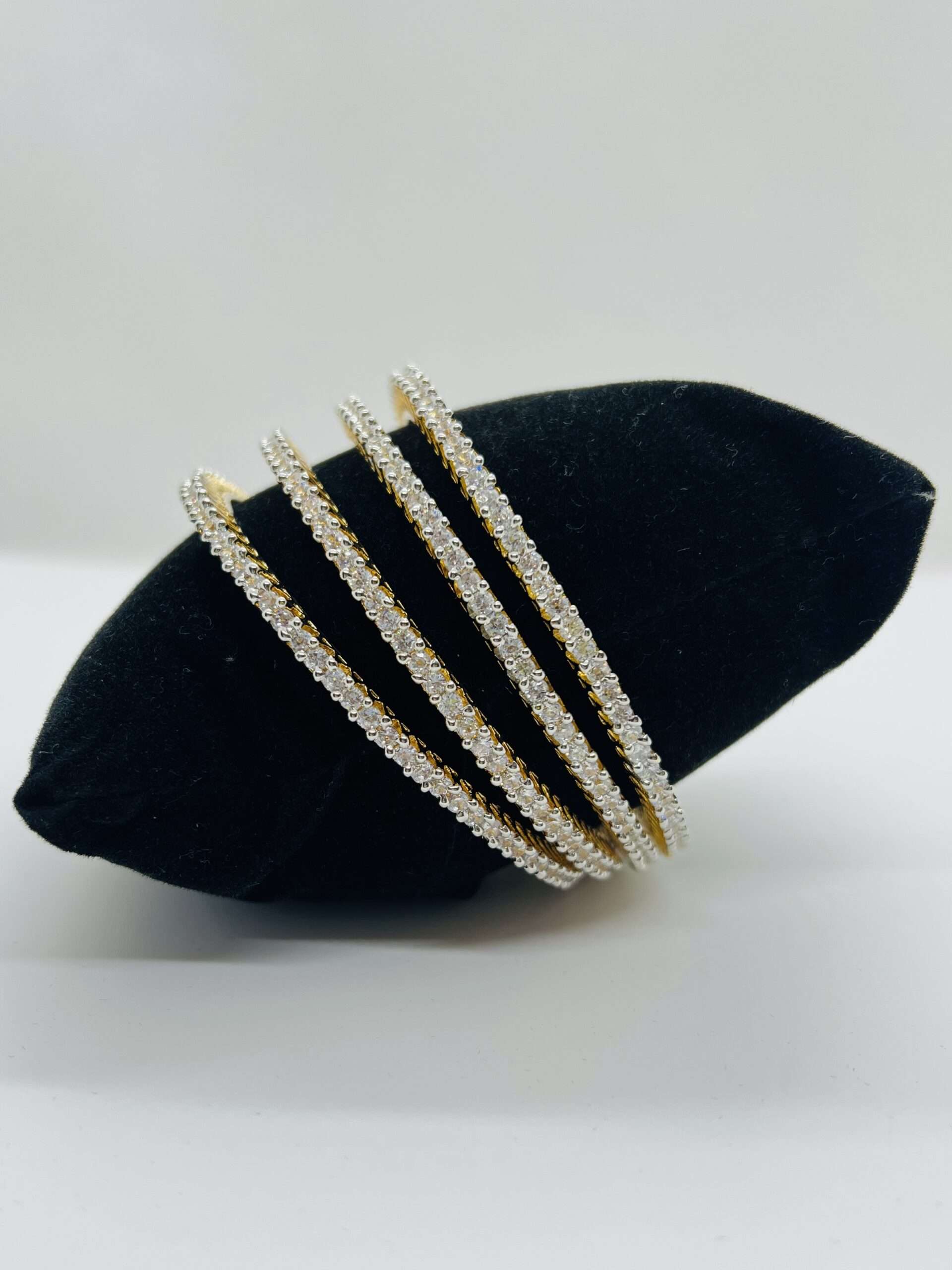Single Line Golden American Bangles For Women