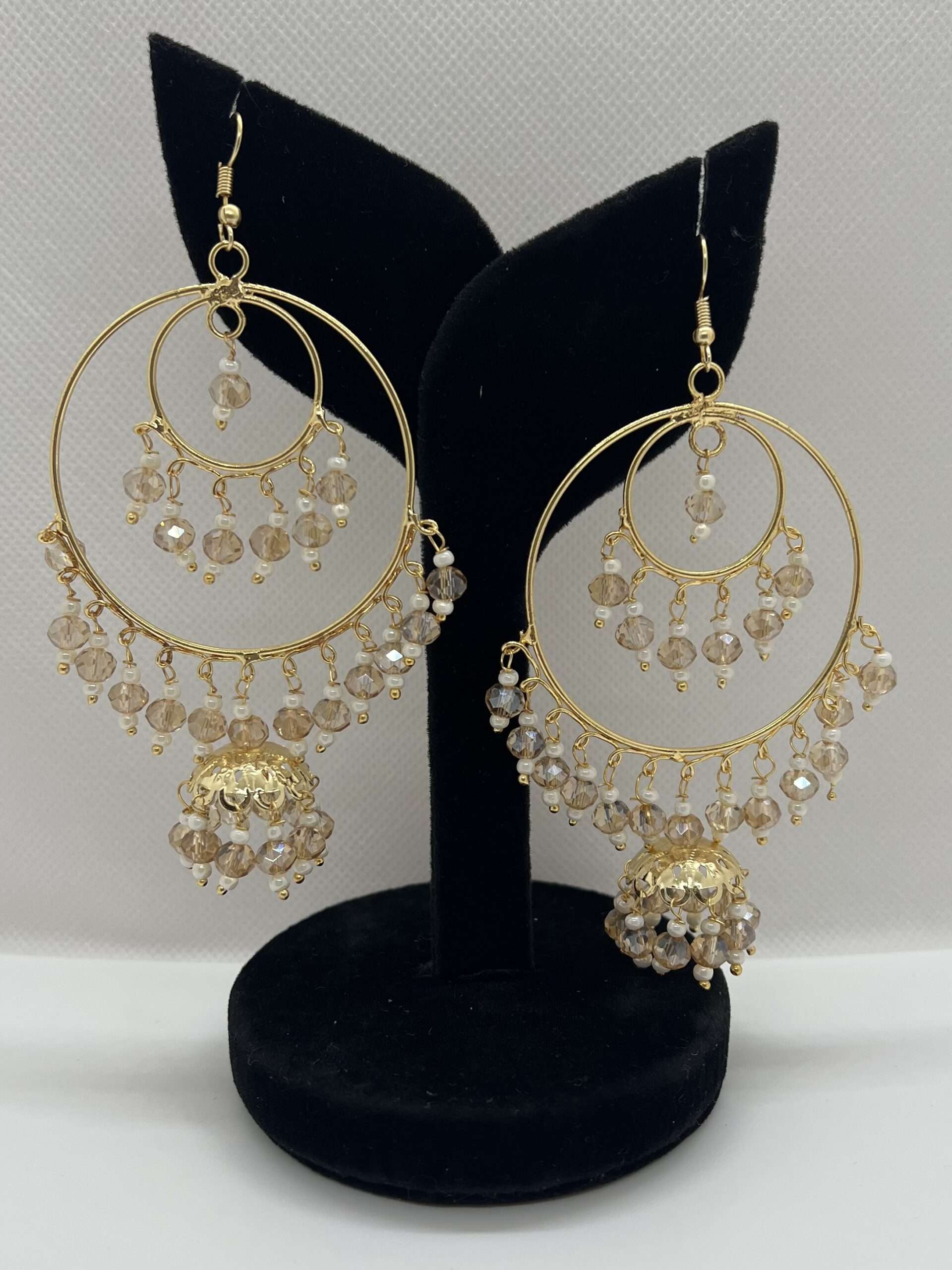 White Chandbali Earring for Women & Girls
