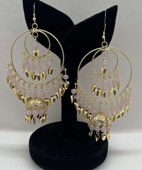Big Large Round Circle Gold Plated Smooth Earrings For Womens & Girls (Available in Colors)