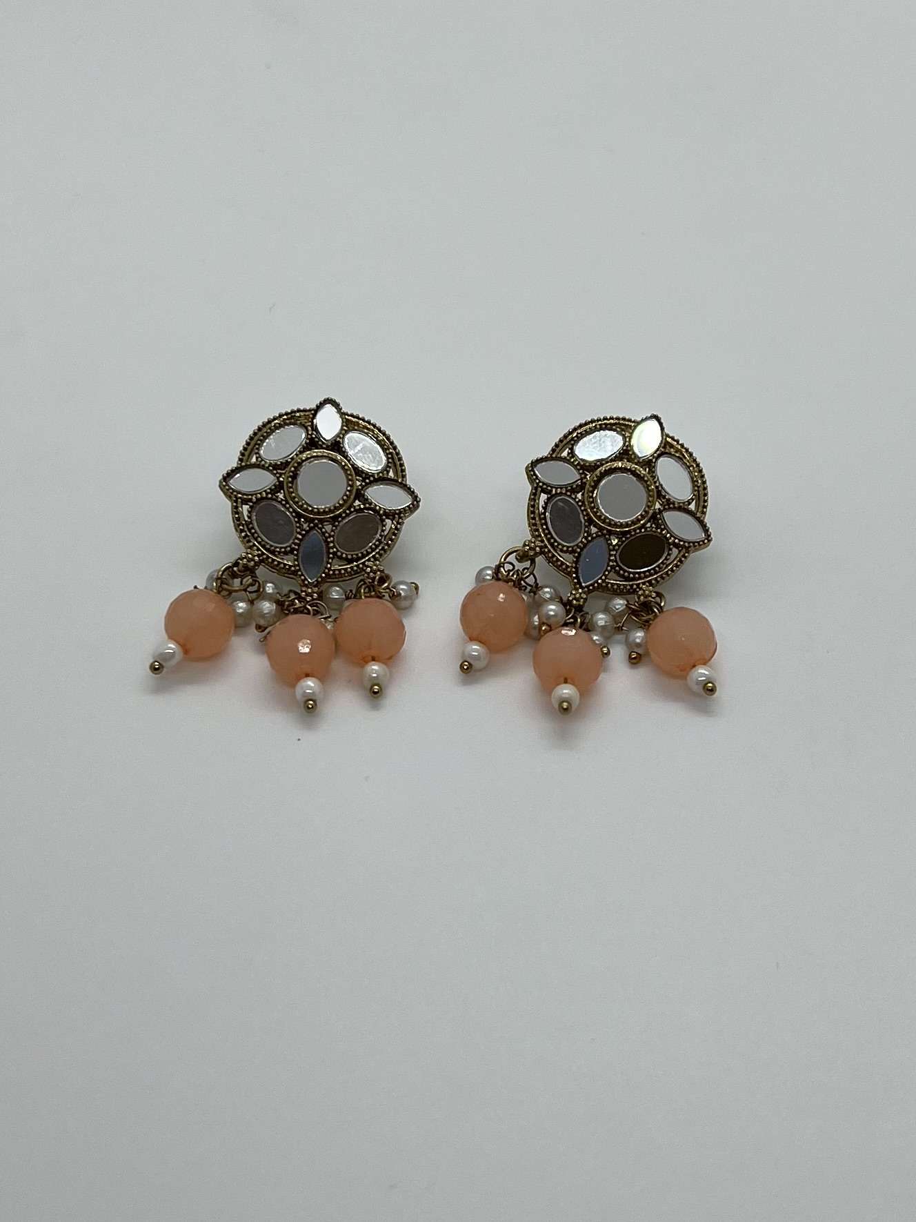 Stunning Peach Color Stud Earrings For Women