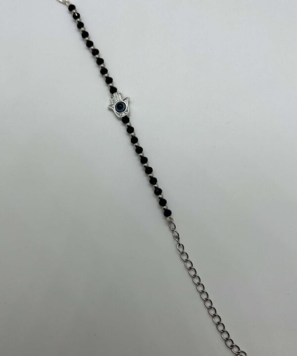 Buy Black And Silver Beaded Evil Eye For Women
