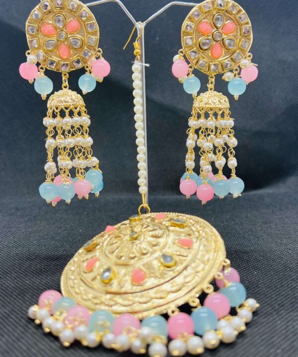 Light-Weight Meenakari Gold-Toned Big Jhumka Earrings