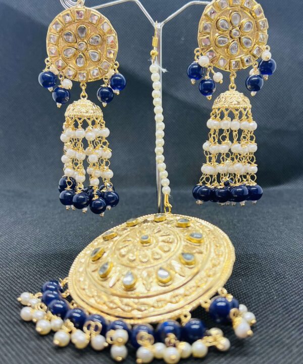 Kundan Stone Stud Designer Long Jhumka