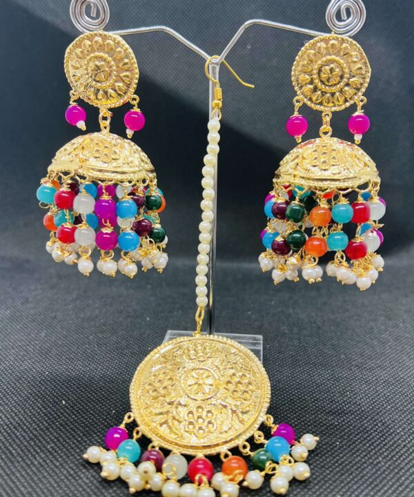 Jhumki and large Tikka set