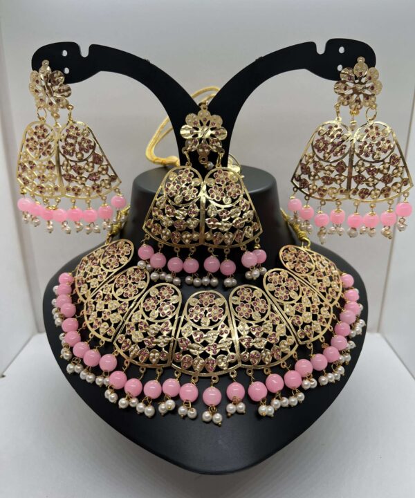 PINK BLOSSOMS DESIGNER PINK KUNDAN