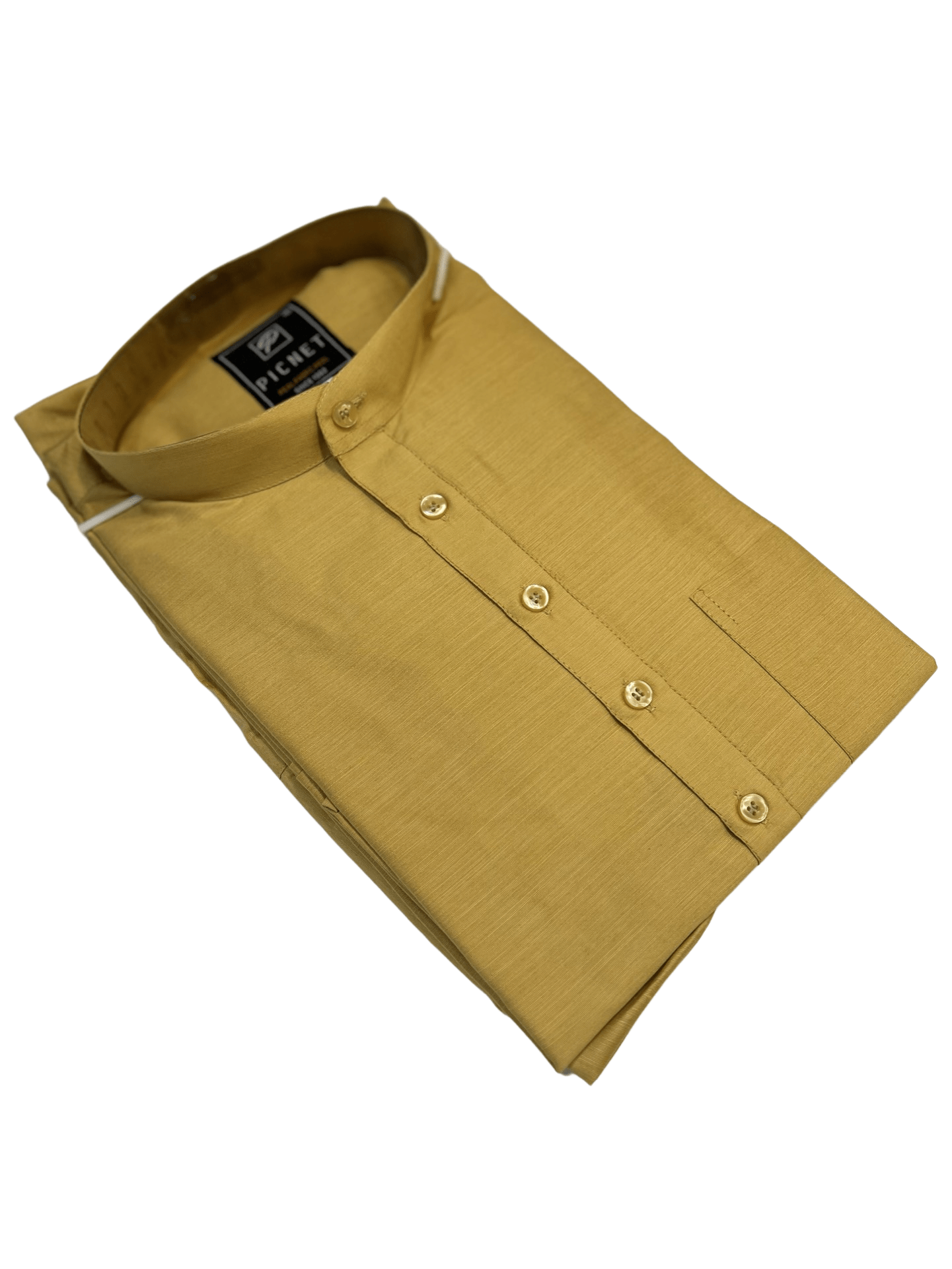 GOLDEN COLOR SILK FABRIC KURTA PAJAMA FOR MENS