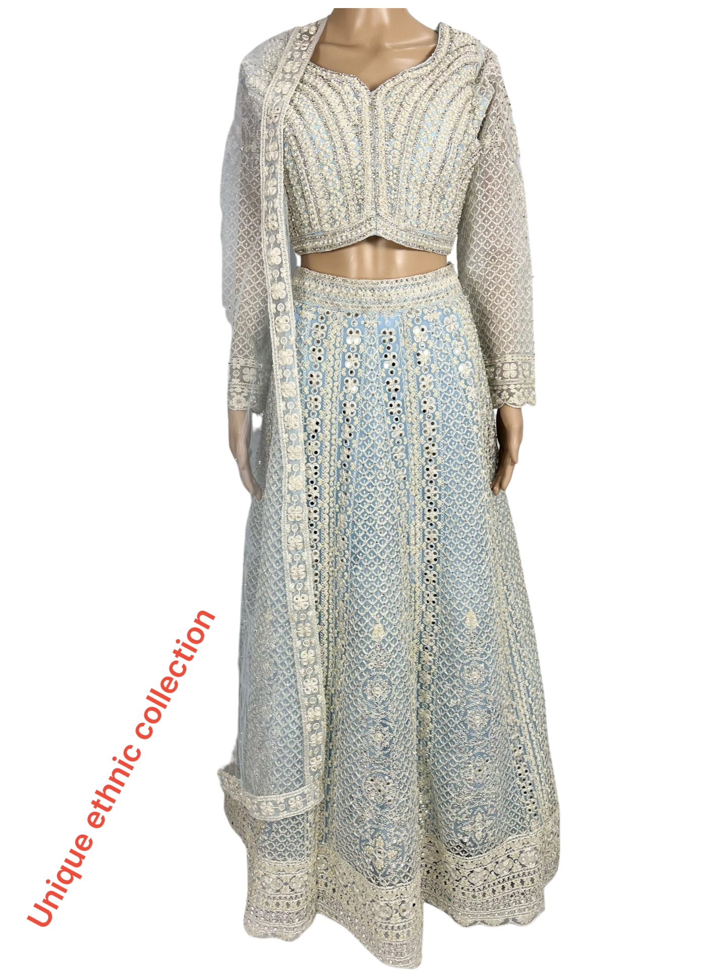 (SOLD )   Georgette Sequence Full Flair Lehenga Choli With Duppatta