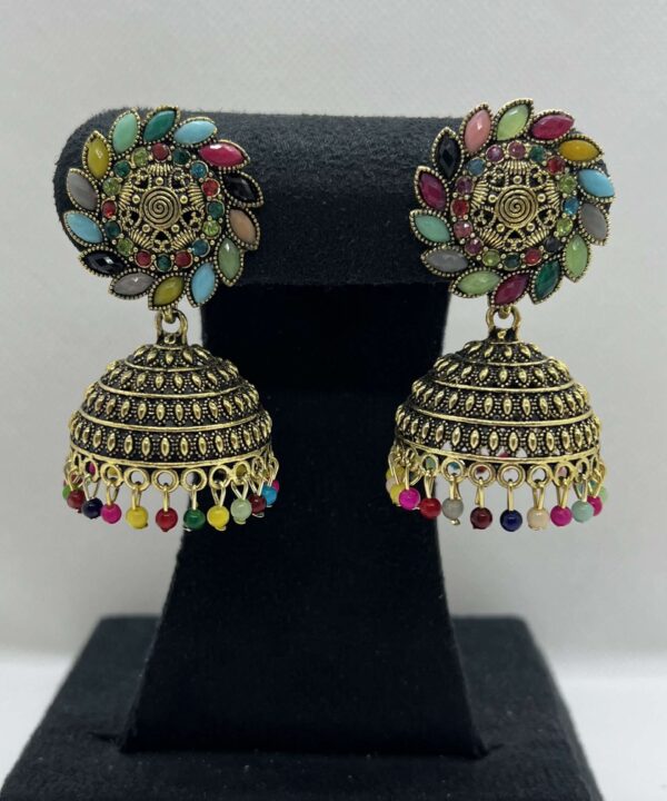 Gold Plated  Traditional Crystal Earring