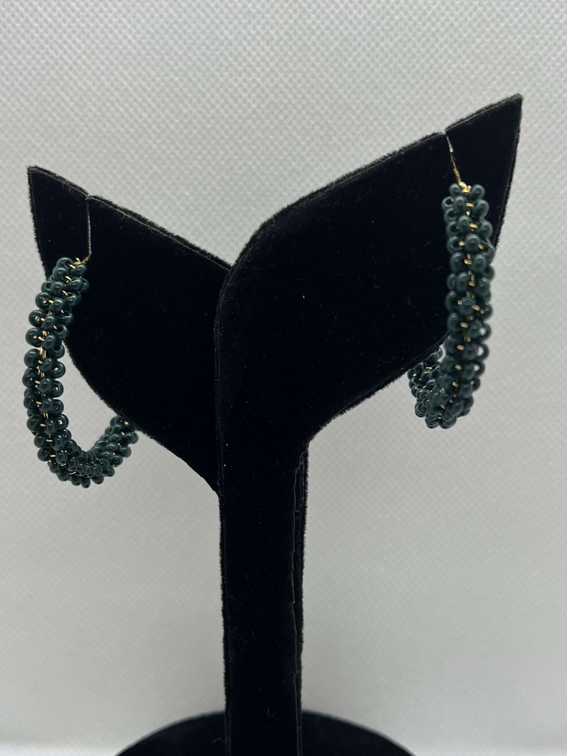Dark Green Colour Hoop Earring For Women