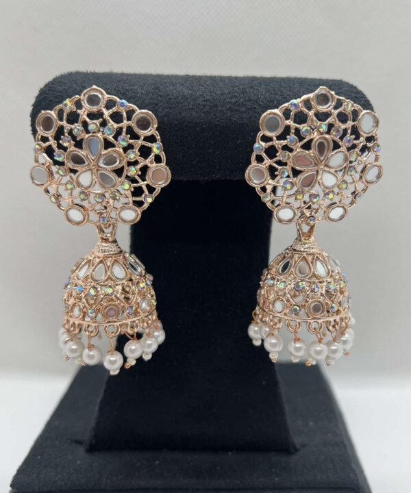 LATEST ROSE GOLD JHUMKA FOR GIRLS AND WOMEN