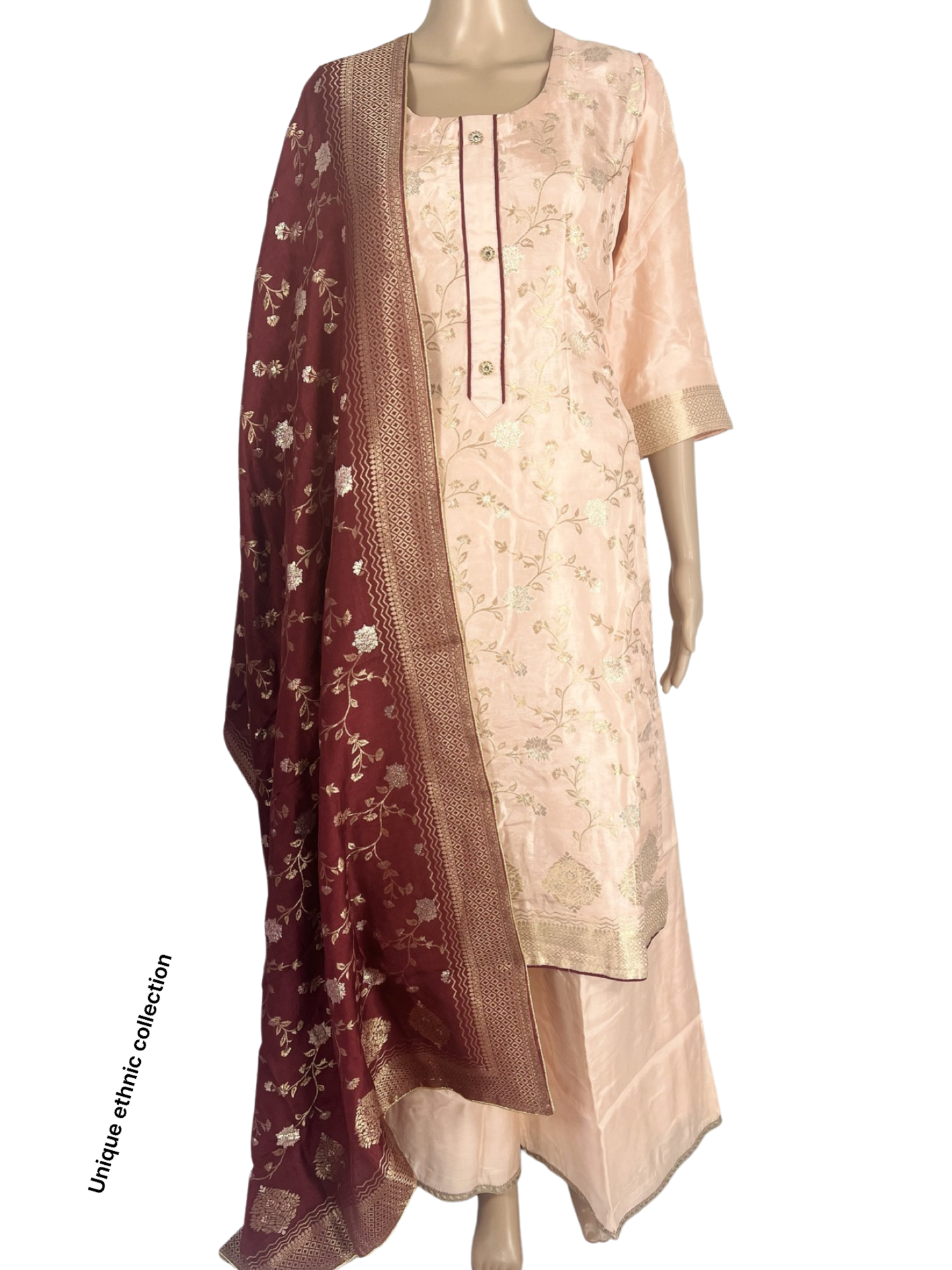 Embroidered Kurta Plazo Set For Women