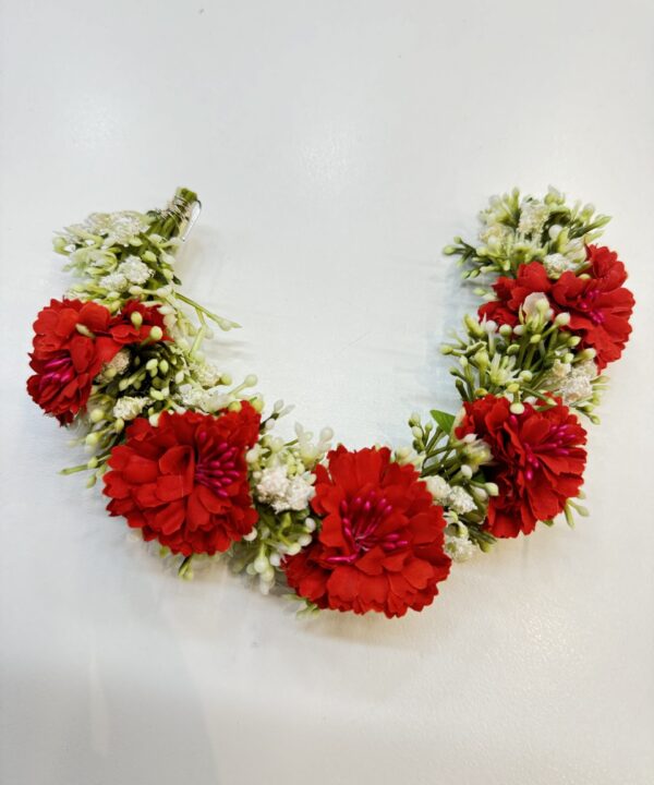 JASMINE Flower & Small ROSE Petals and bouquet leaves BRIDAL GAJRA