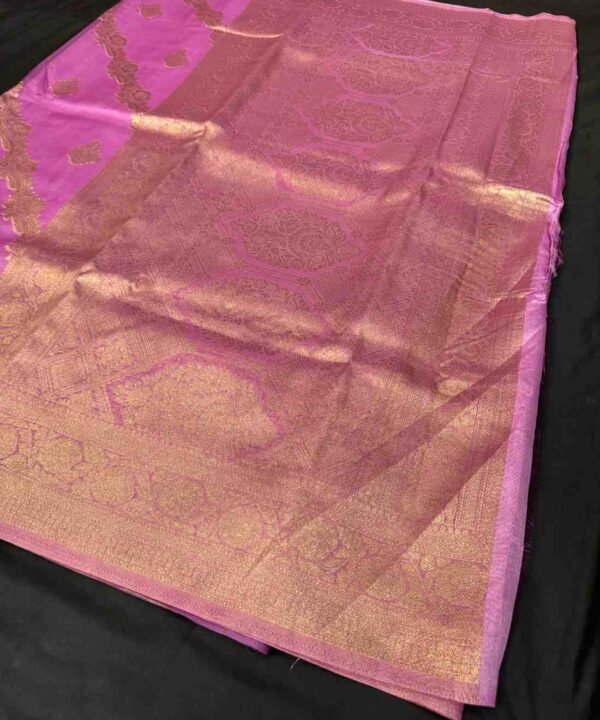 Banarasi Soft Silk Saree With Golden Zari Work