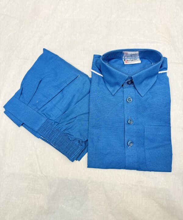 Dark Blue Pure Cotton Boys Pajama Kurta