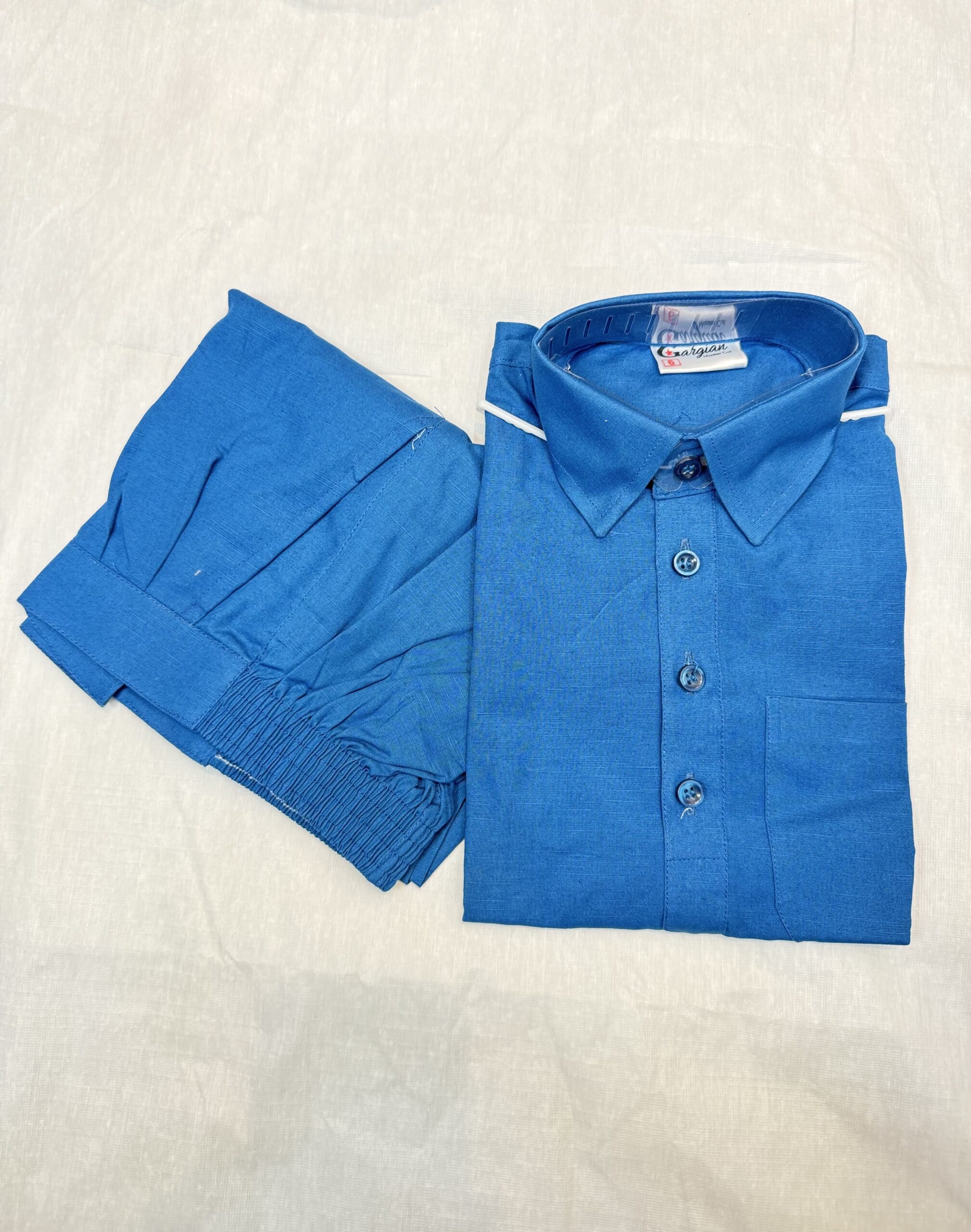 Dark Blue Pure Cotton Boys Pajama Kurta