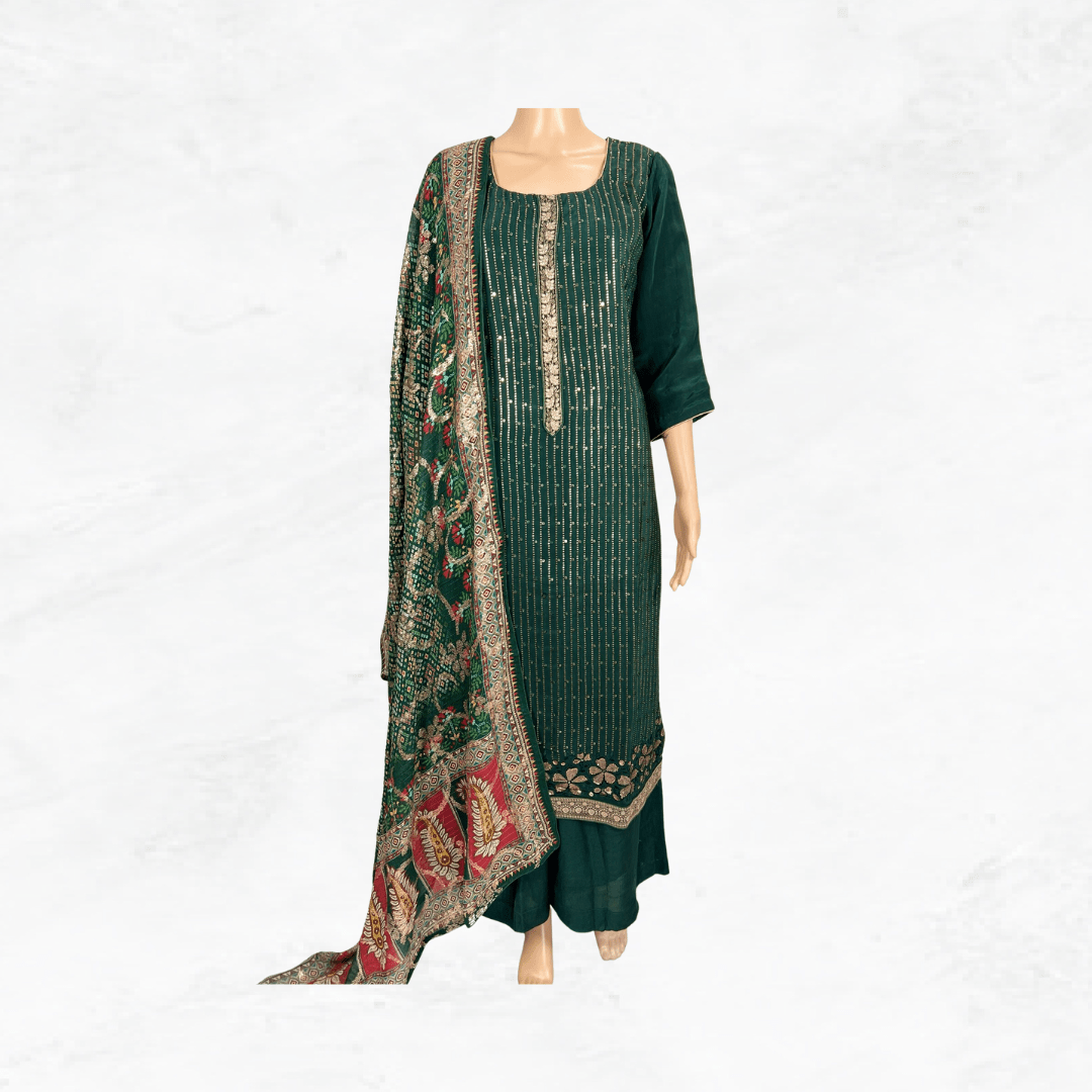 Women's Heavy Zari Embroidered Pure Georgette