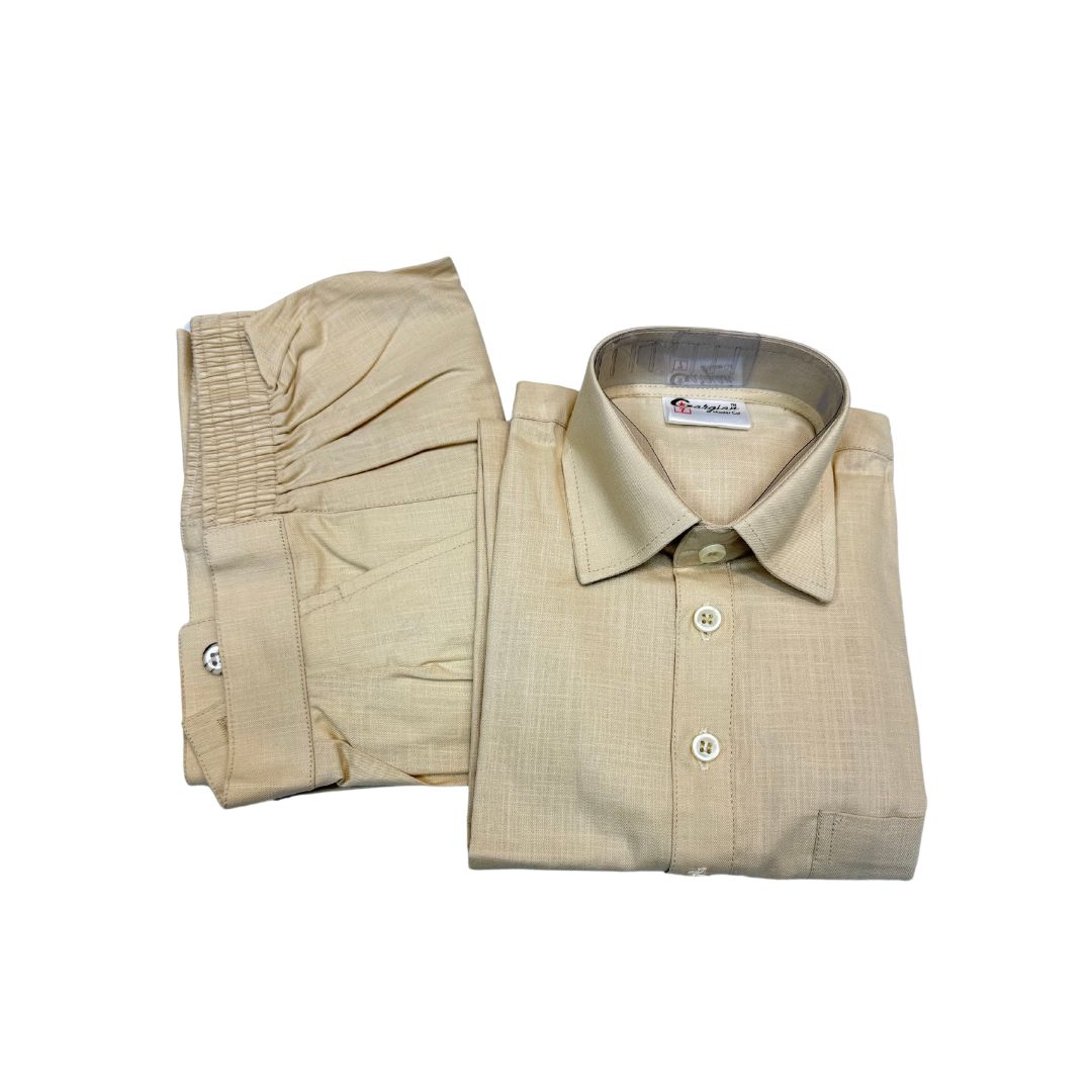 PURE COTTON CREAM COLOR KURTA PAJAMA FOR BOYS