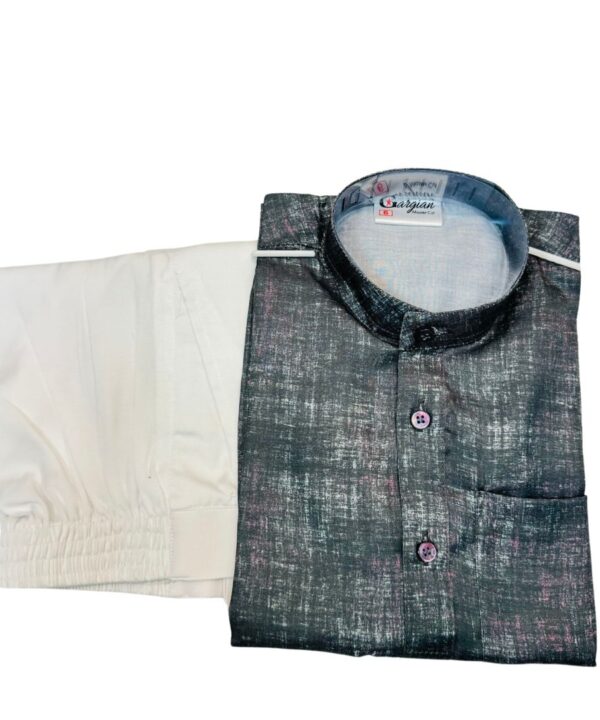 RAYON BASED FABRIC VERY SOFT GREY COLOR KURTA COMES WITH WHITE PAJAMA