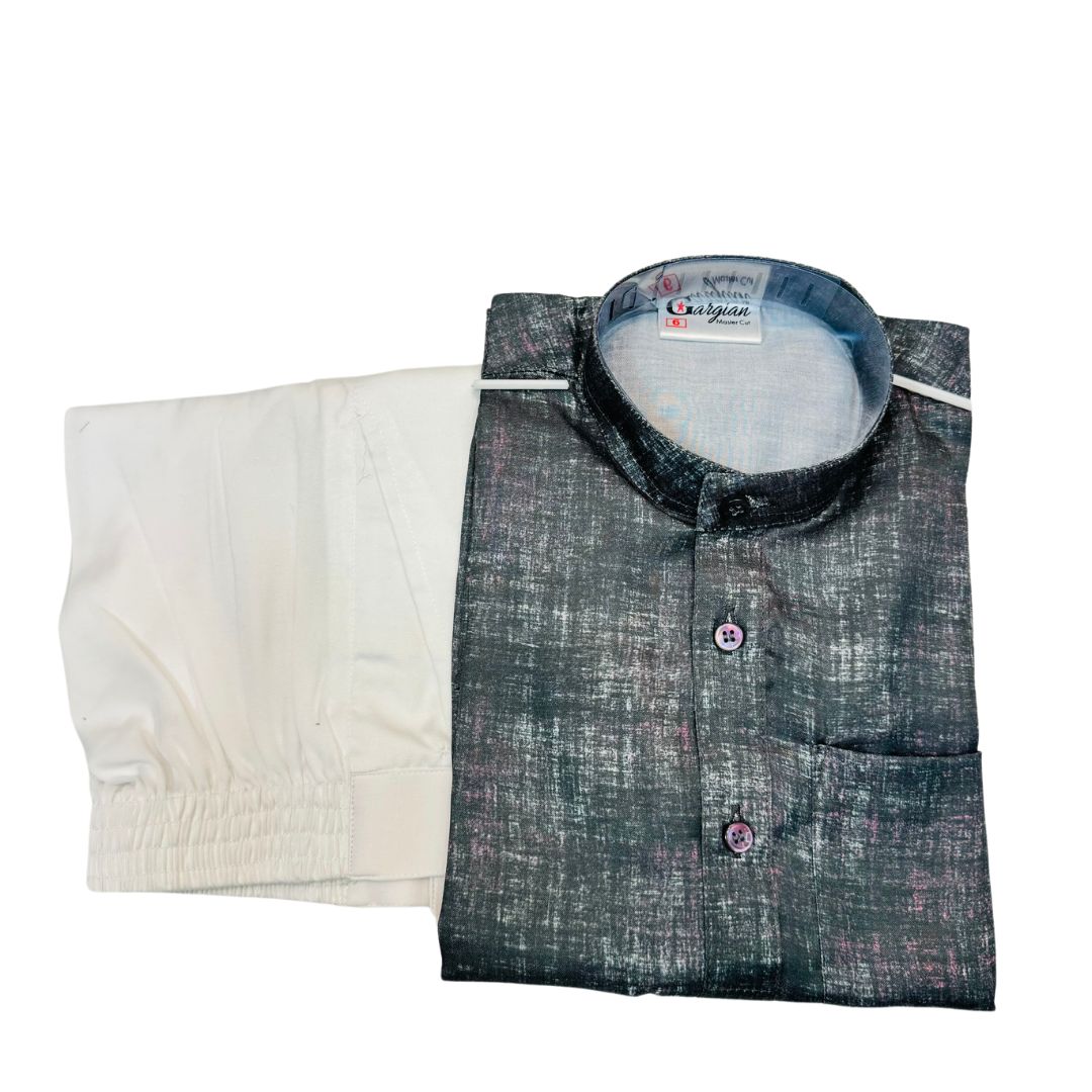 RAYON BASED FABRIC VERY SOFT GREY COLOR KURTA COMES WITH WHITE PAJAMA
