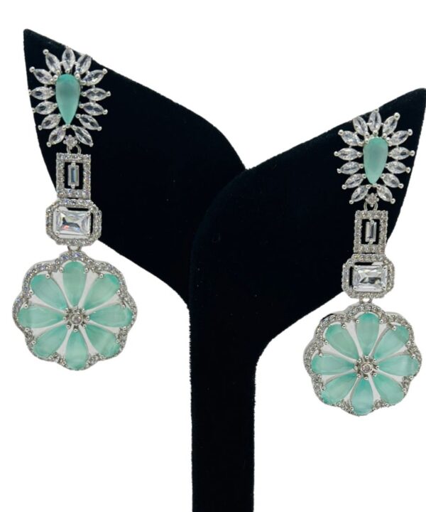 High Quality Pastel Green Colored American Diamond