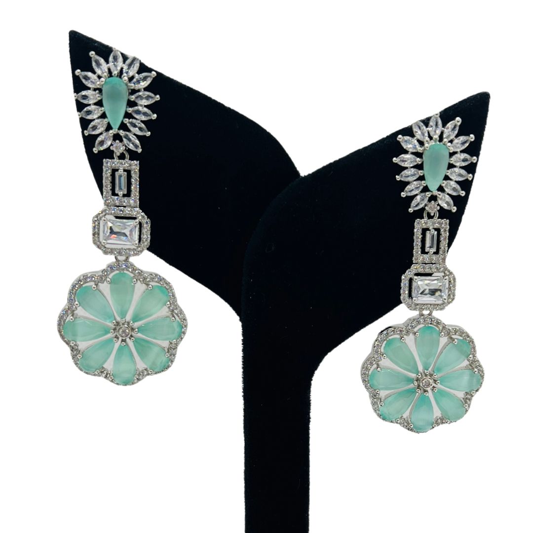 High Quality Pastel Green Colored American Diamond