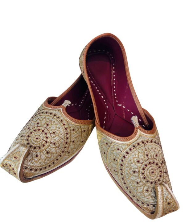 Men's Exclusive Gold Punjabi Jutti - 14