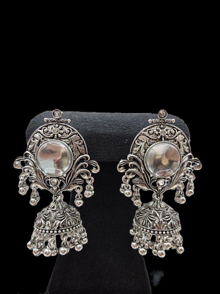 Beautiful Oxidised Jhumka Earrings