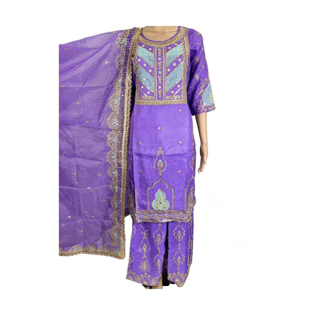 Purple Colour Sharara Suit For Women
