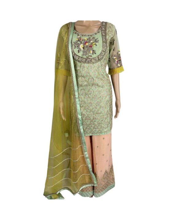 Embroidered Georgrette Party Wear Sharara Suit For Women